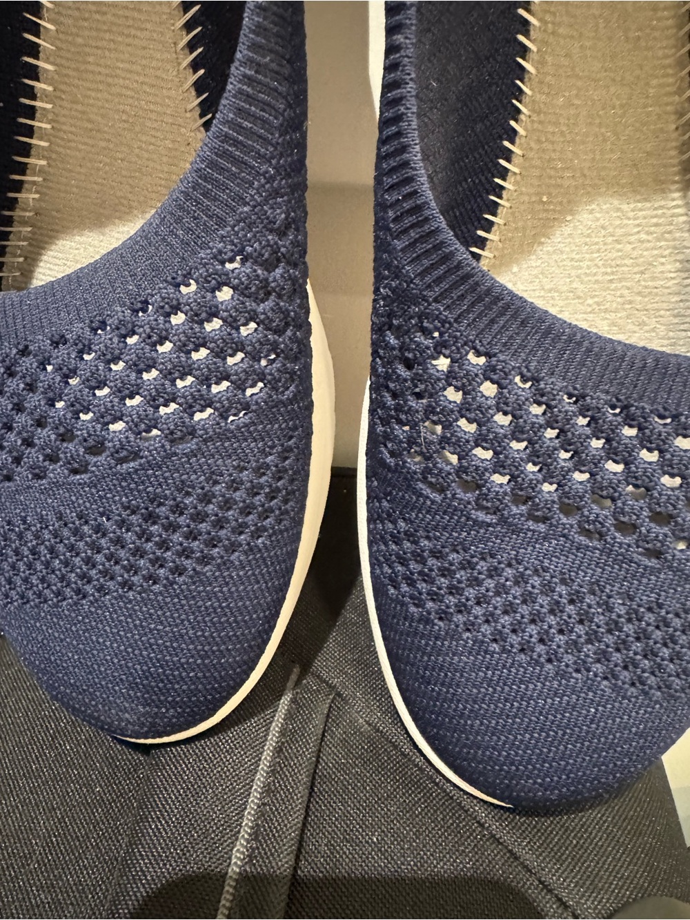 Clark’s Women’s Navy Knit Slip-On Walking Shoes - Picture 7 of 8